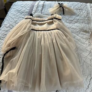 Girls nude tulle dress